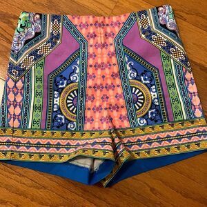 Flying Tomato size Small high waist stretchy shorts colorful & so adorable